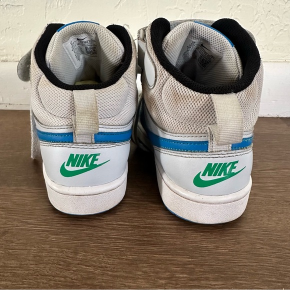 Kids Boys Nike Court Hightop Borough Grey Velcro Strap Lace up High Tops 5Y - Picture 3 of 8